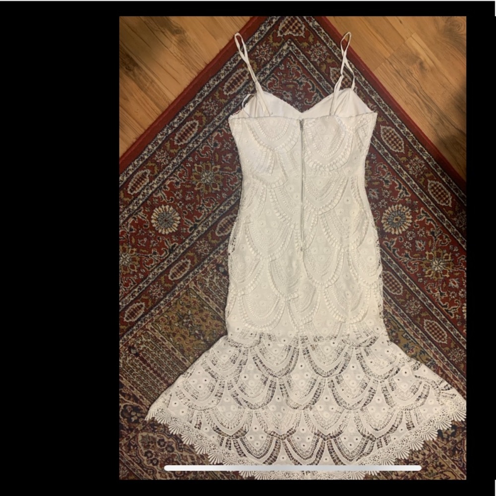 White Lace Eyelet Midi Dress - Lulus - Picture 3 of 9